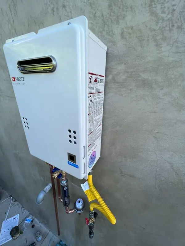 Tankless water heater installation for Burness homes
